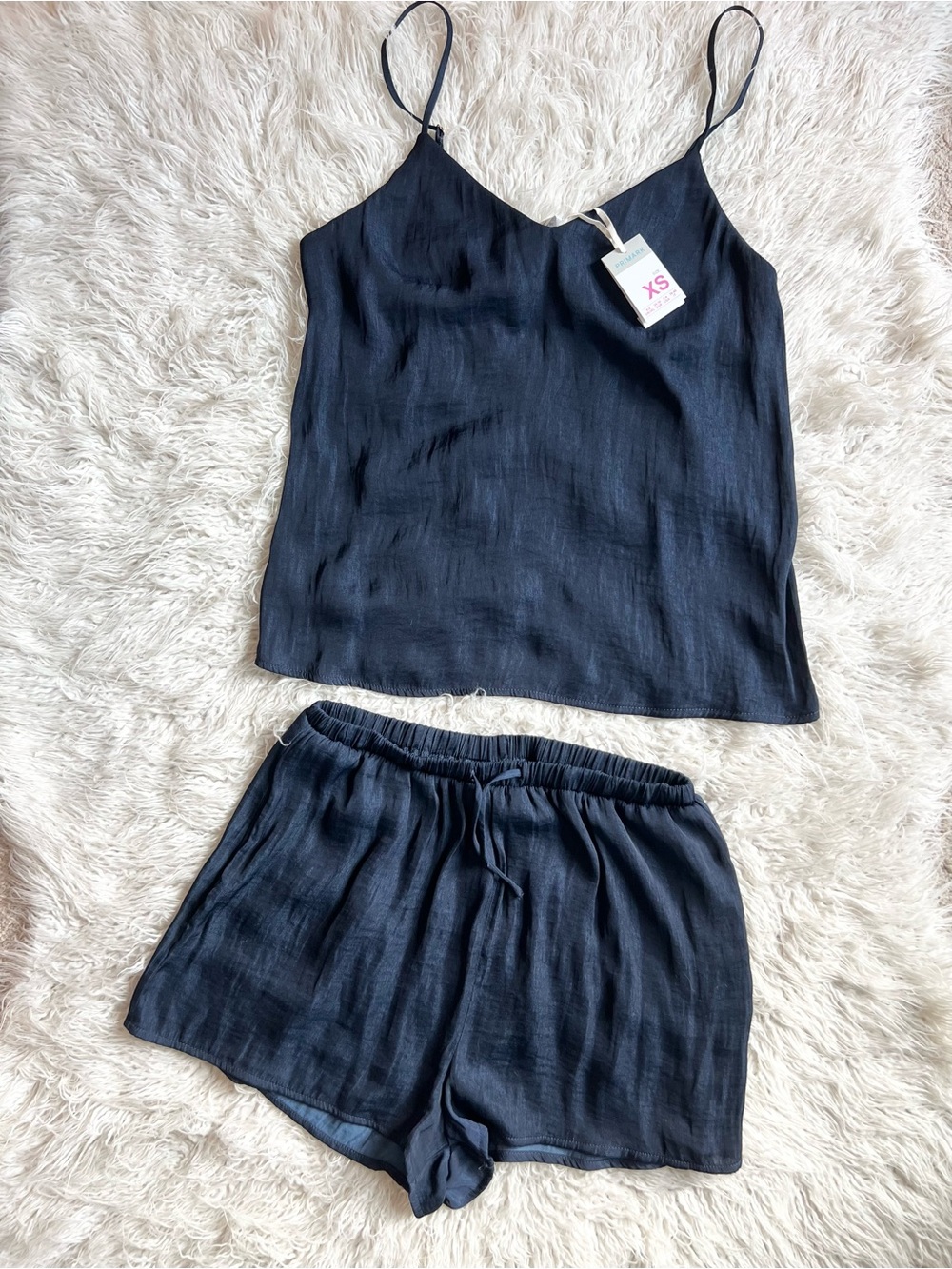 NWT Navy Silky Pajama Set